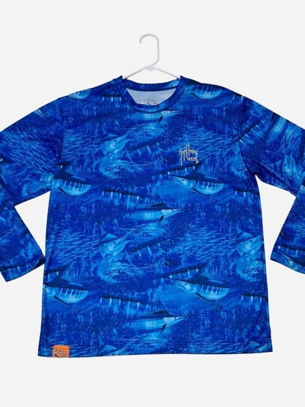 Retro Guy Harvey Men's Longsleeve Fishing Shirt